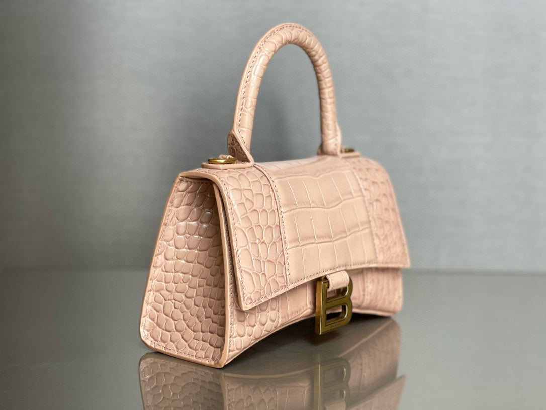 BLCG Hourglass Crocodile Top-handle Handbag
(19x8x21cm)
