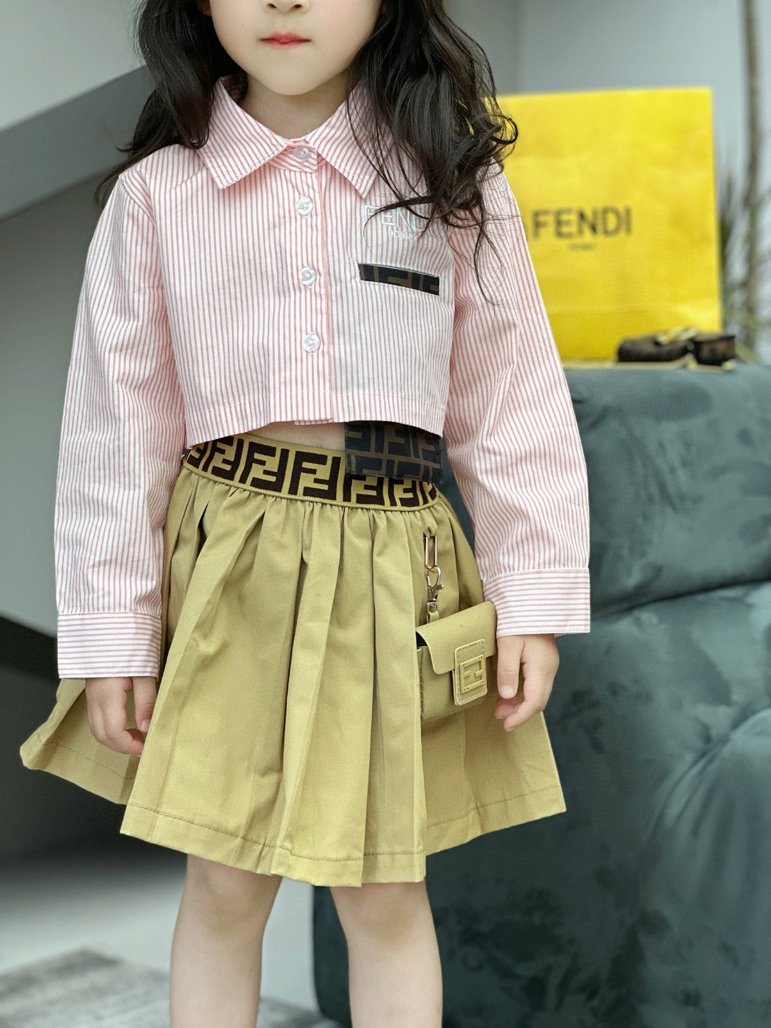 Fendi Long Sleeve Polo