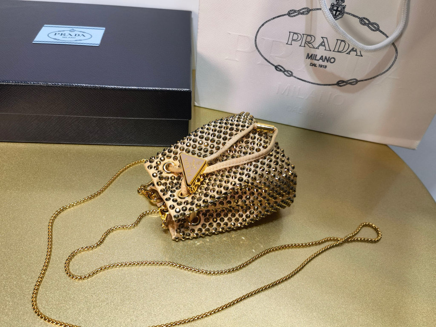 Prada Crystal Cross Body Bag Mini