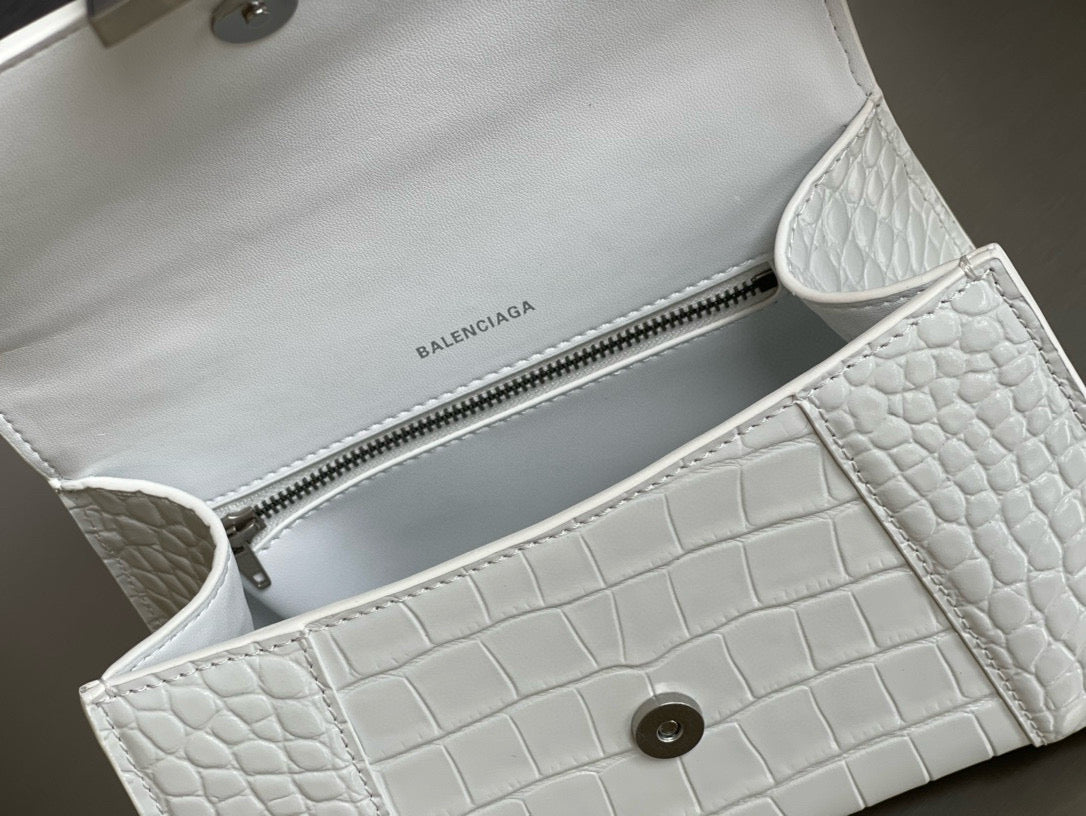 BLCG Hourglass Crocodile Top-handle Handbag(23x10x24cm)