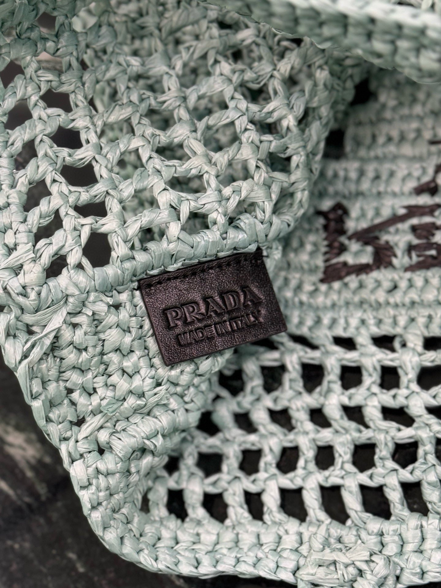 Prada Raffia Tote Bag