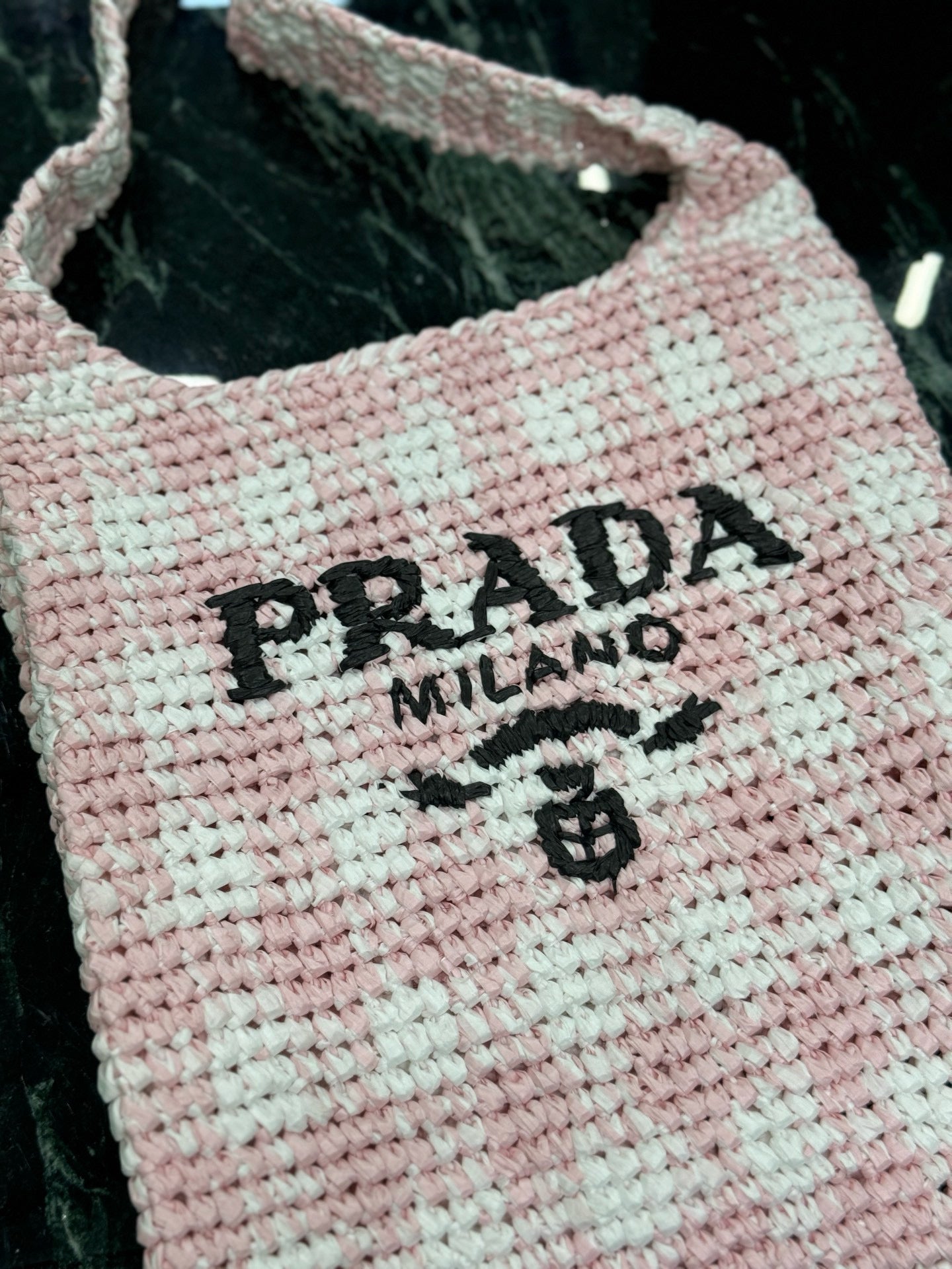 Prada Raffia Tote Bag