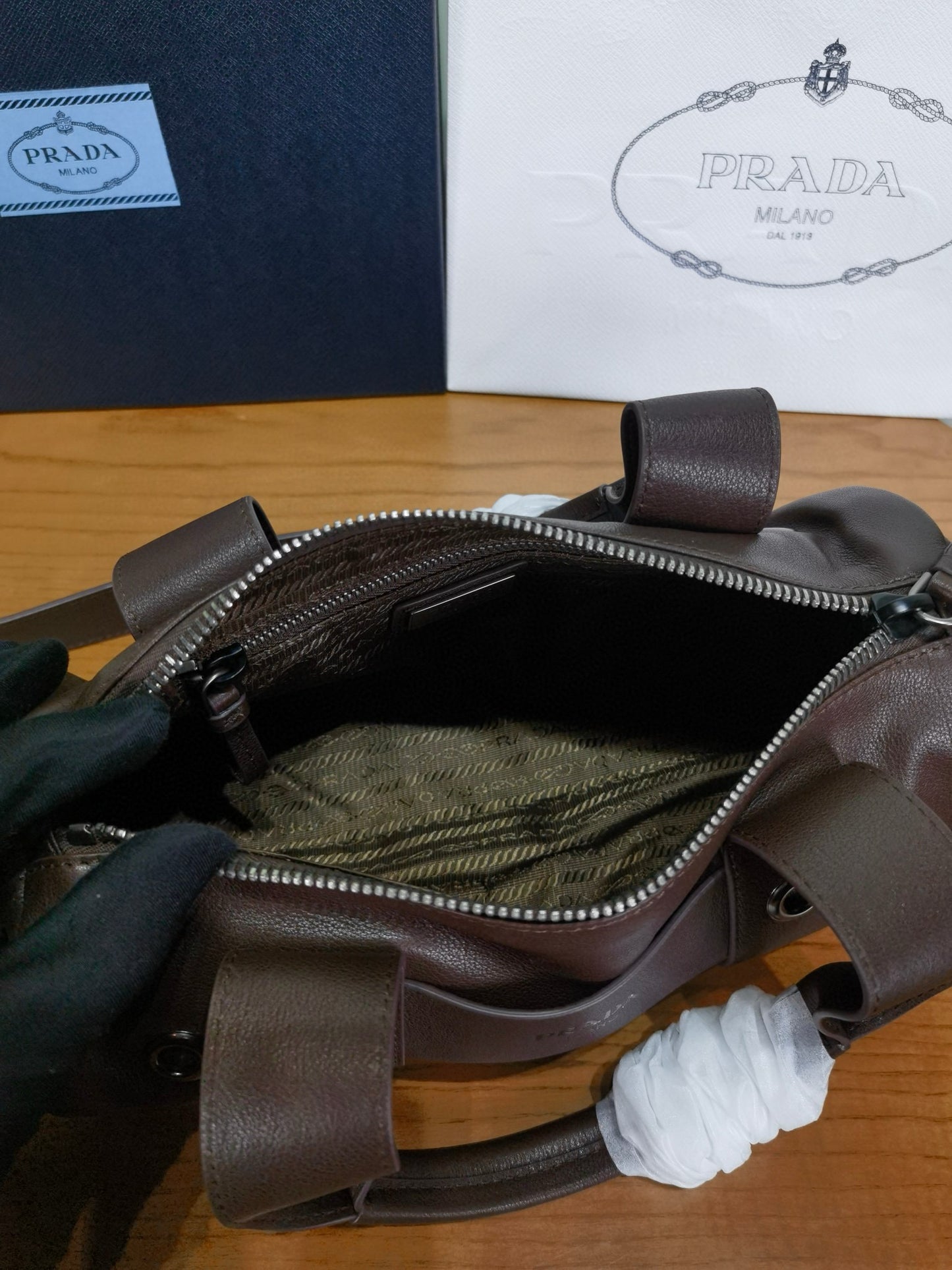 PD Buffalo Leather Cylinder Bag