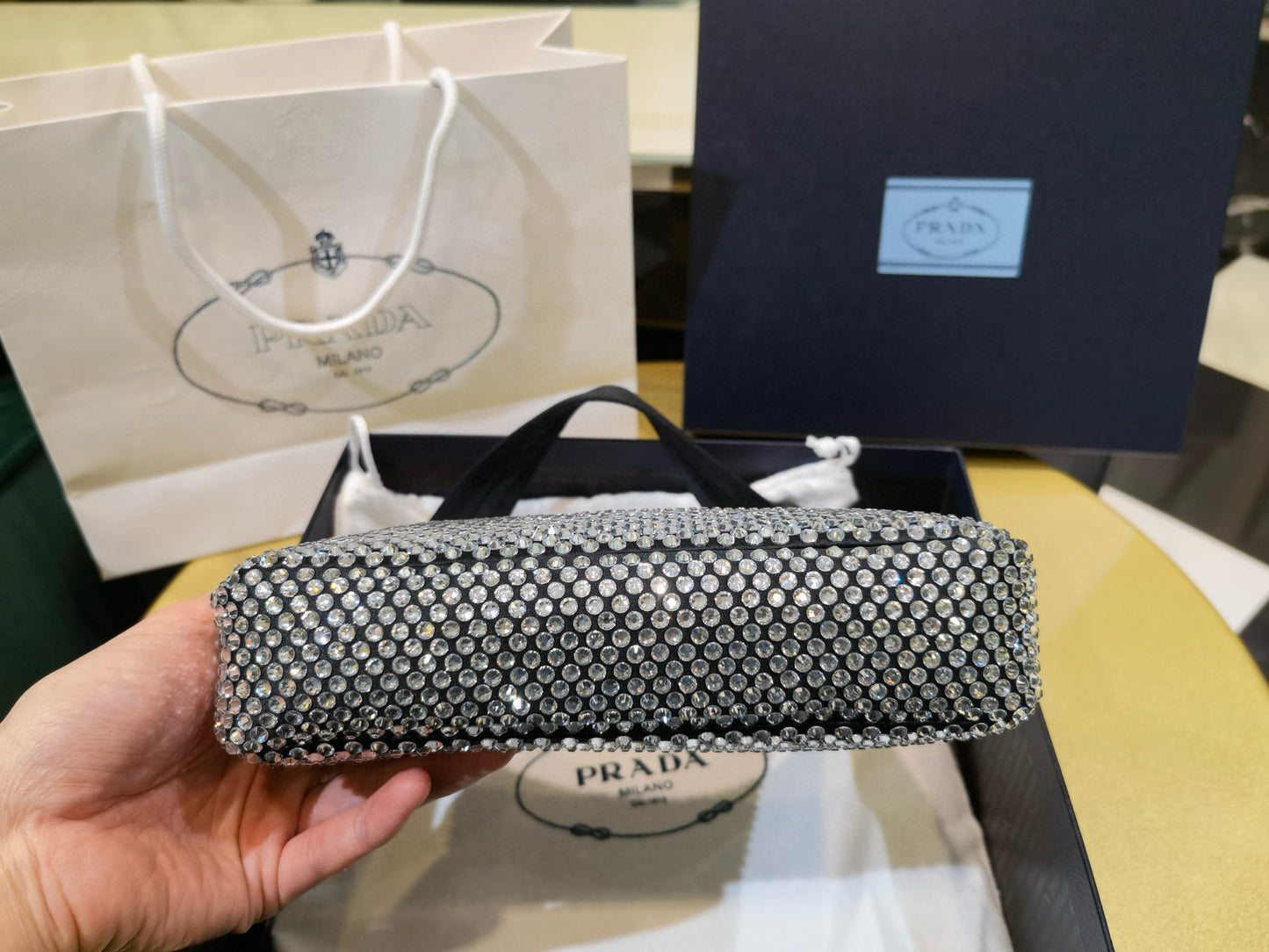 PD Satin Crystal Bag