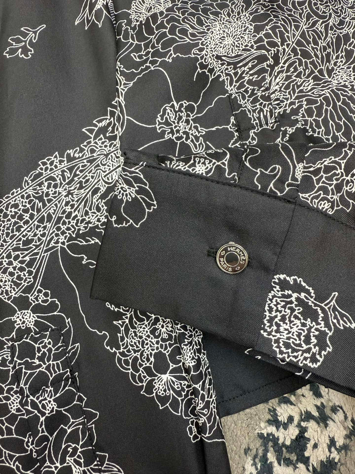 Hermes Long Sleeve Silk Shirt