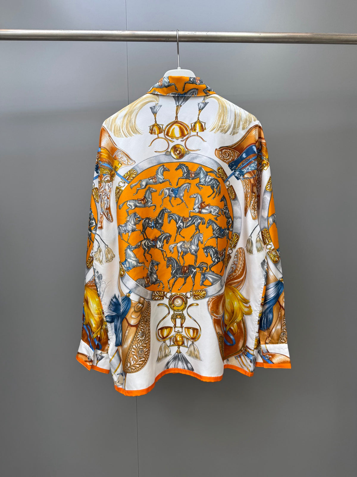 Hermes Long Sleeve Silk Shirt