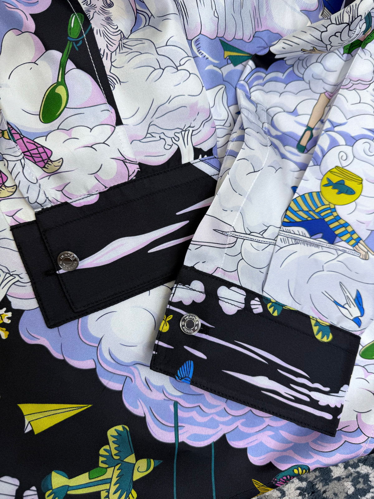 Hermes Long Sleeve Silk Shirt