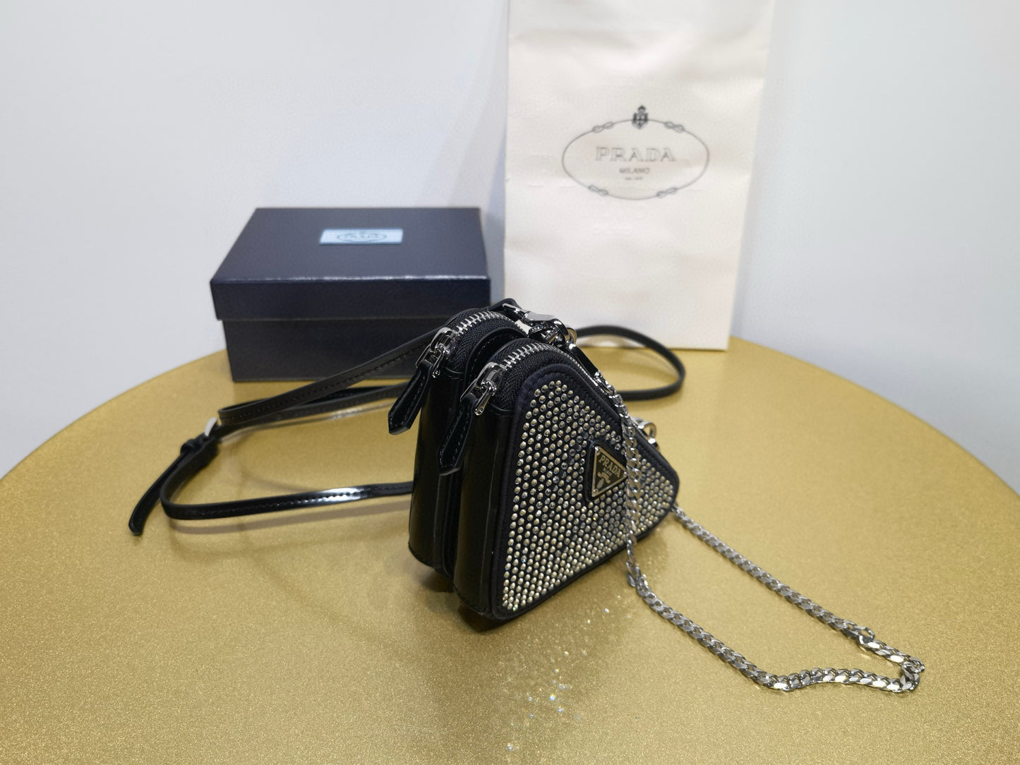 Prada Triangle Crystal Bag