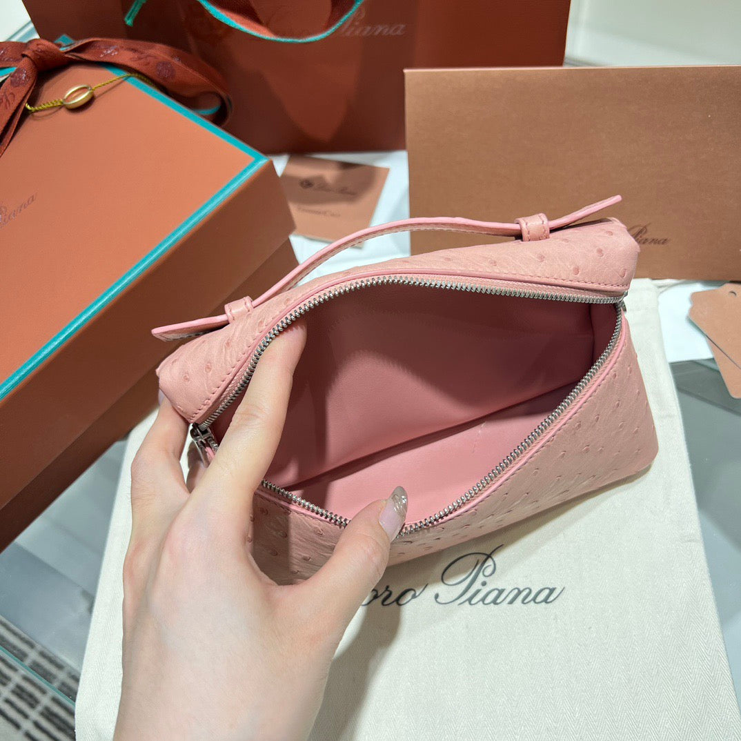 LP Extra Pocket L19 Ostrich Leather Bag