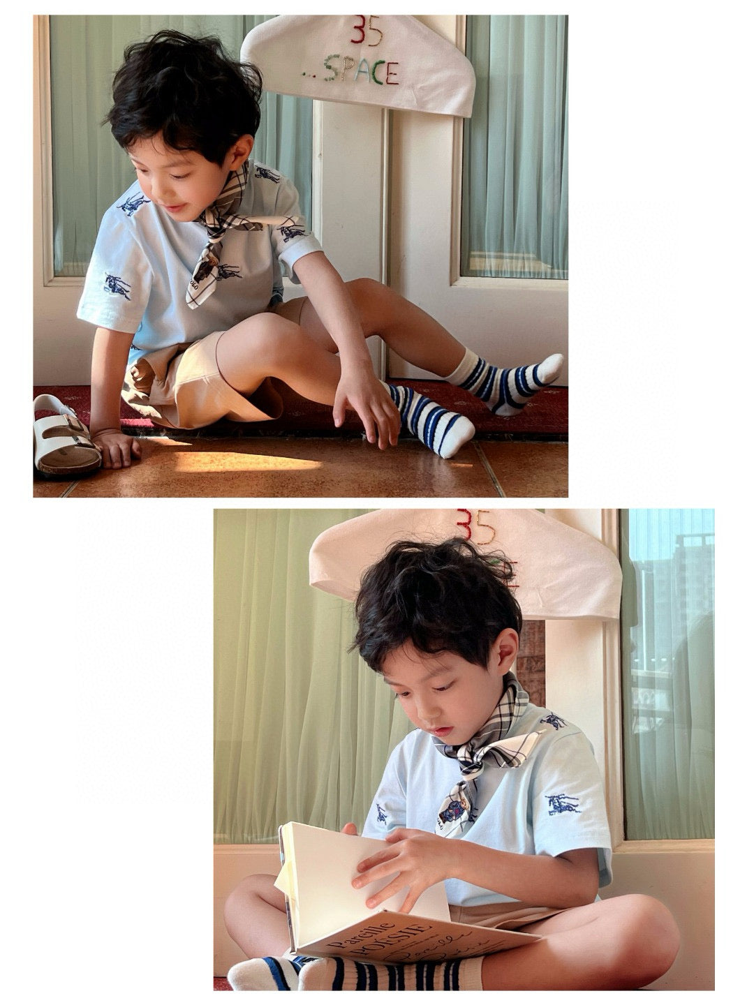 Burberry Shirt/Short Set