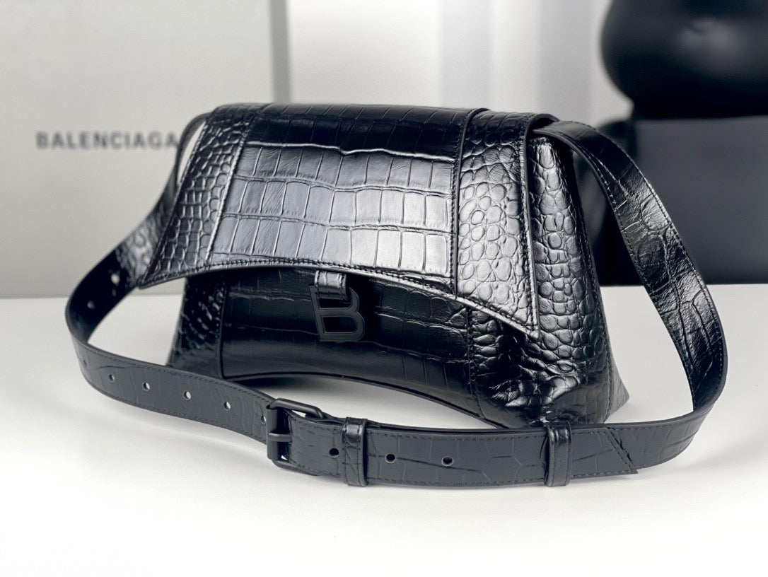BLCG Downtown Crocodile Embossed Shoulder Bag