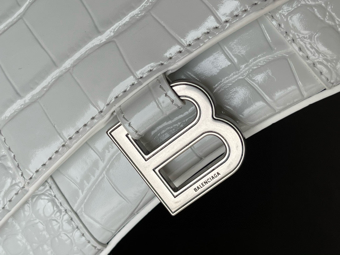 BLCG Hourglass Crocodile Top-handle Handbag(23x10x24cm)