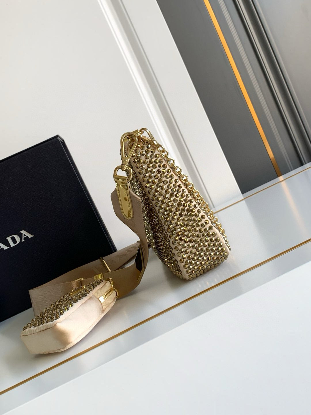 Prada Satin Crystal Bag