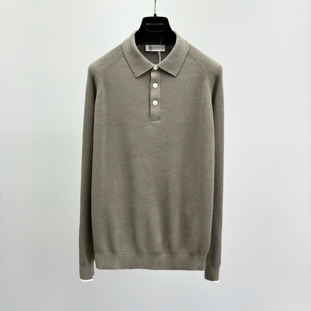 Brunello Cucinelli Long Sleeve Polo