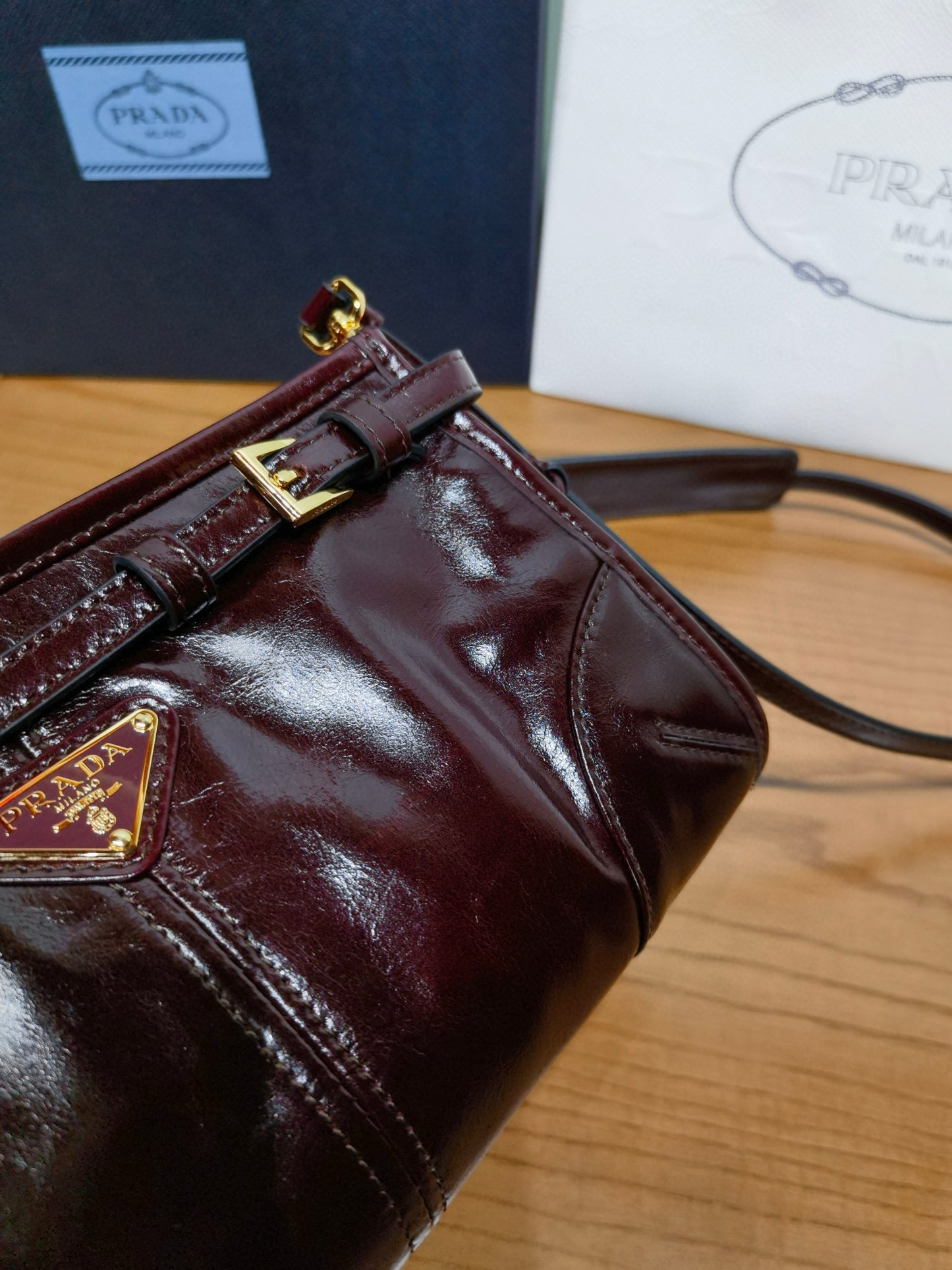 Prada Soft Lux Cross Body Bag 26x14x12cm