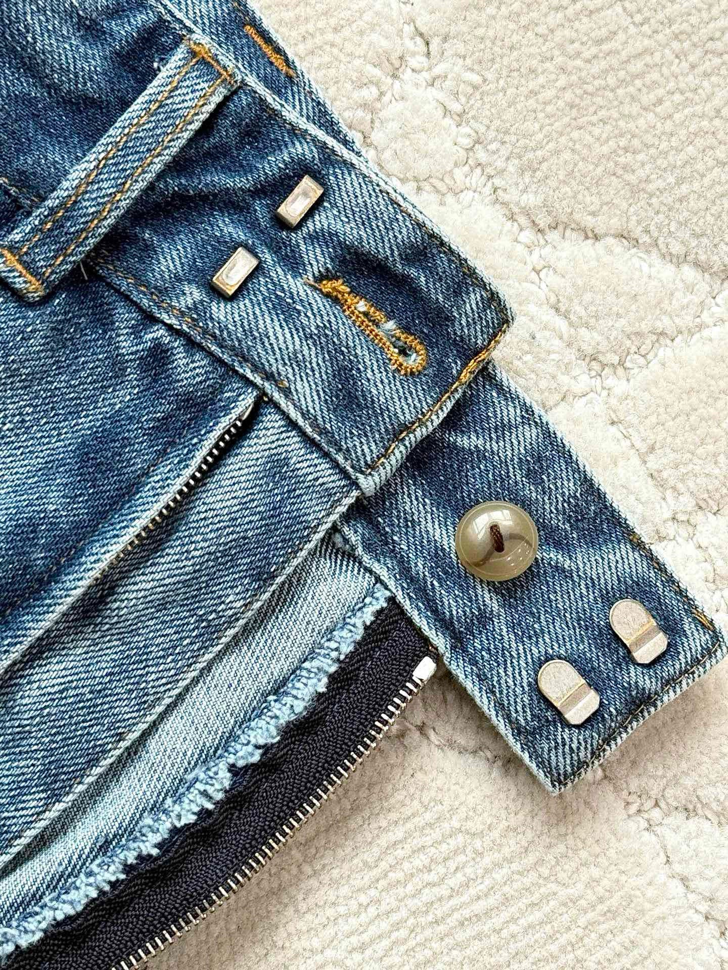 Loewe Blue Draped Jeans