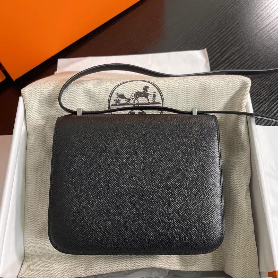 Hermes Constance 19cm, CK 89, Epsom