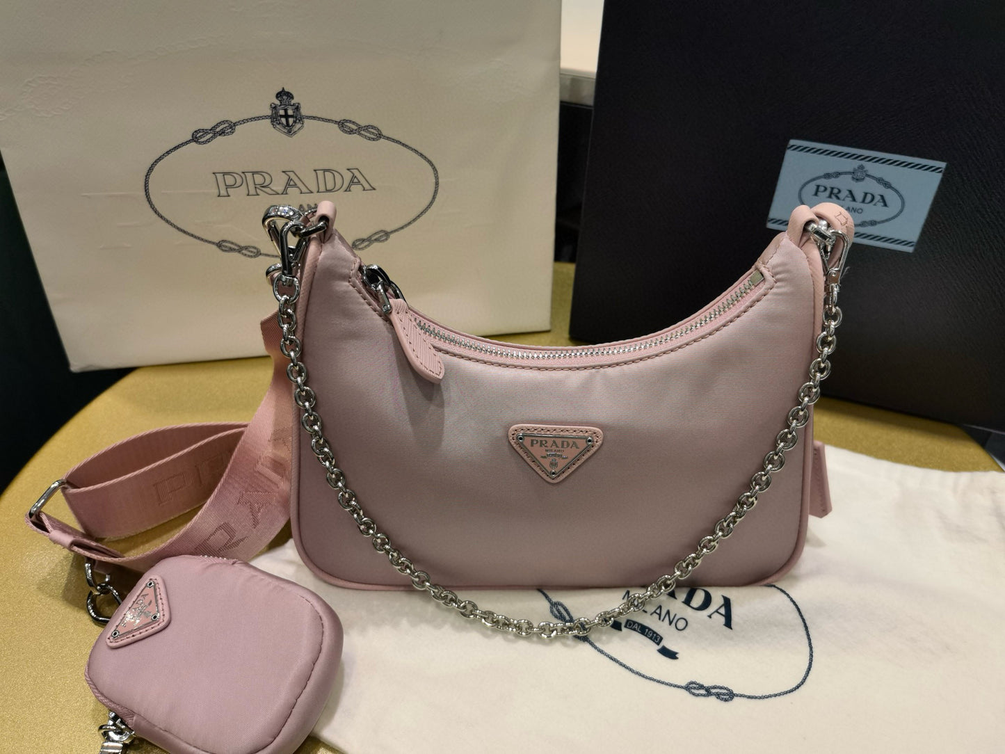 PD Re-Nylon Saffiano Bag