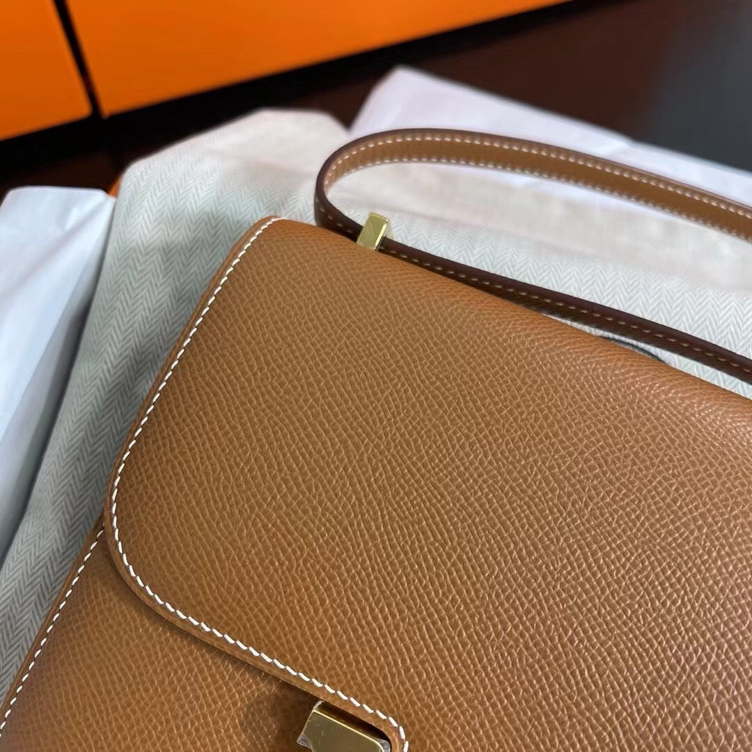 Hermes Constanza 19cm, CK 37, Epsom