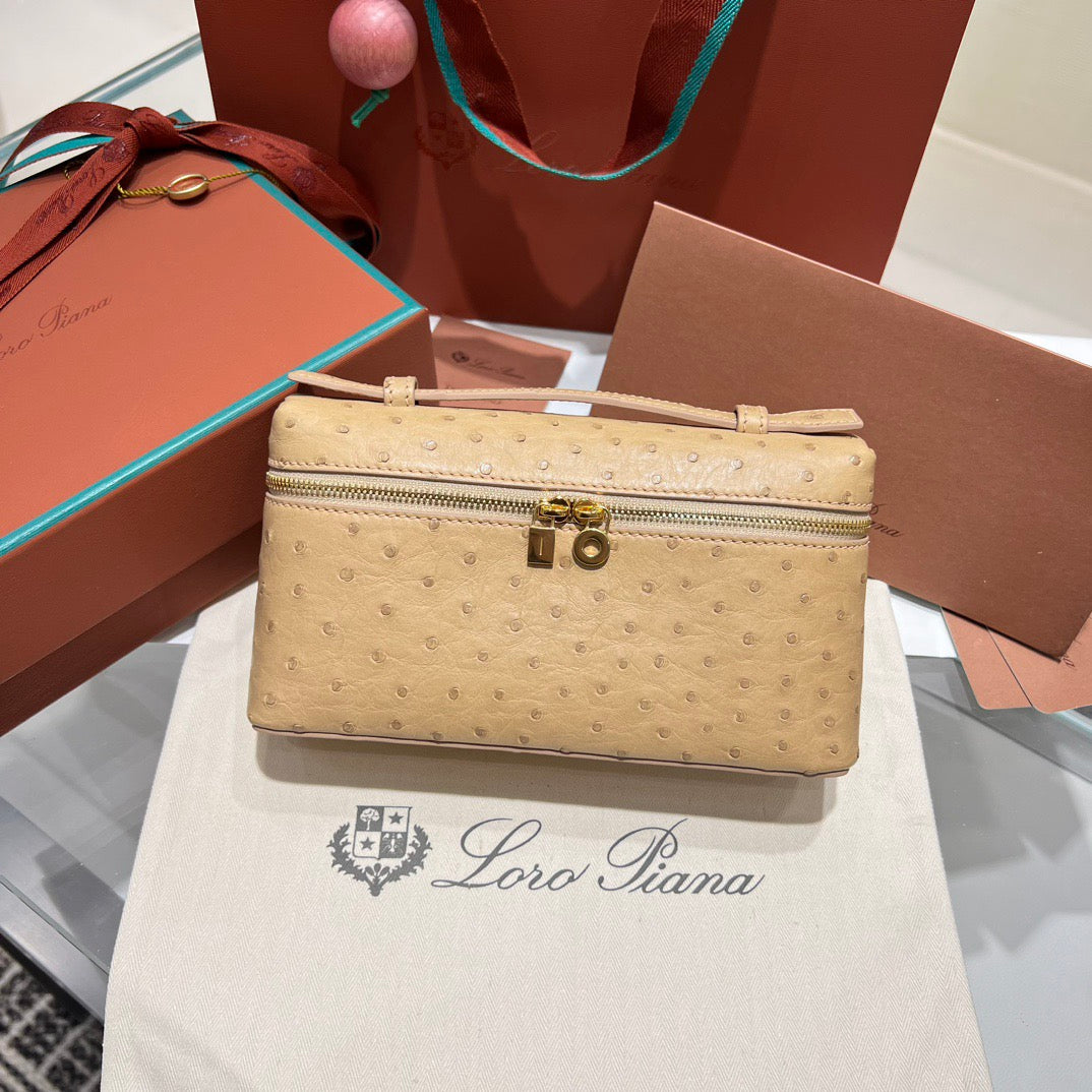 LP Extra Pocket L19 Ostrich Leather Bag