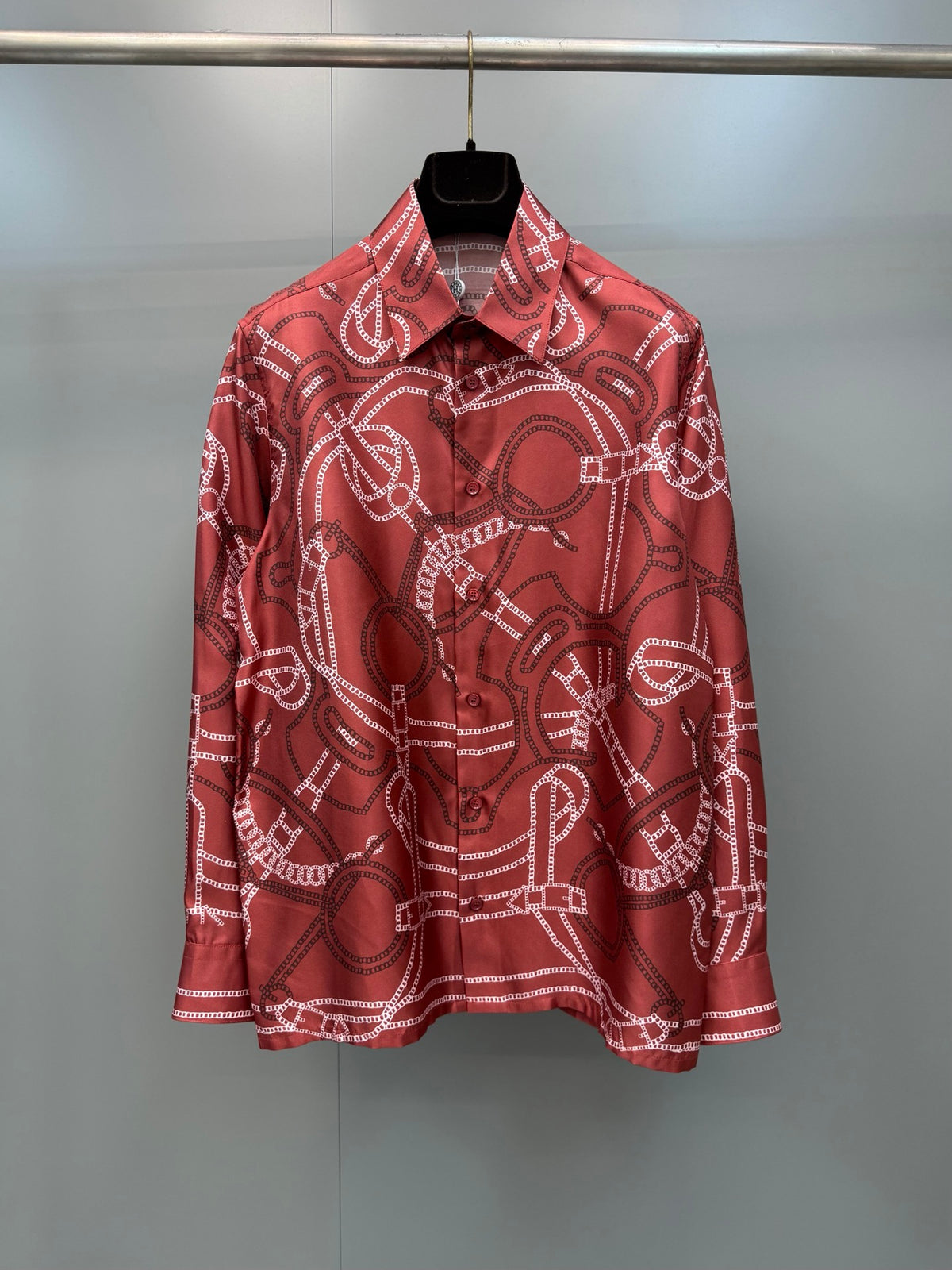 Hermes Long Sleeve Silk Shirt