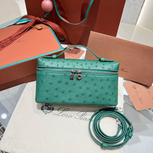 LP Extra Pocket L19 Ostrich Leather Bag