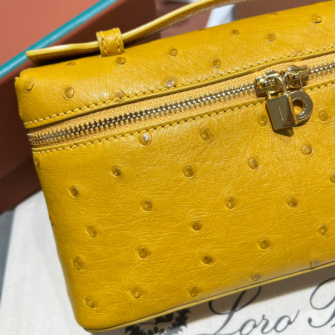 LP Extra Pocket L19 Ostrich Leather Bag