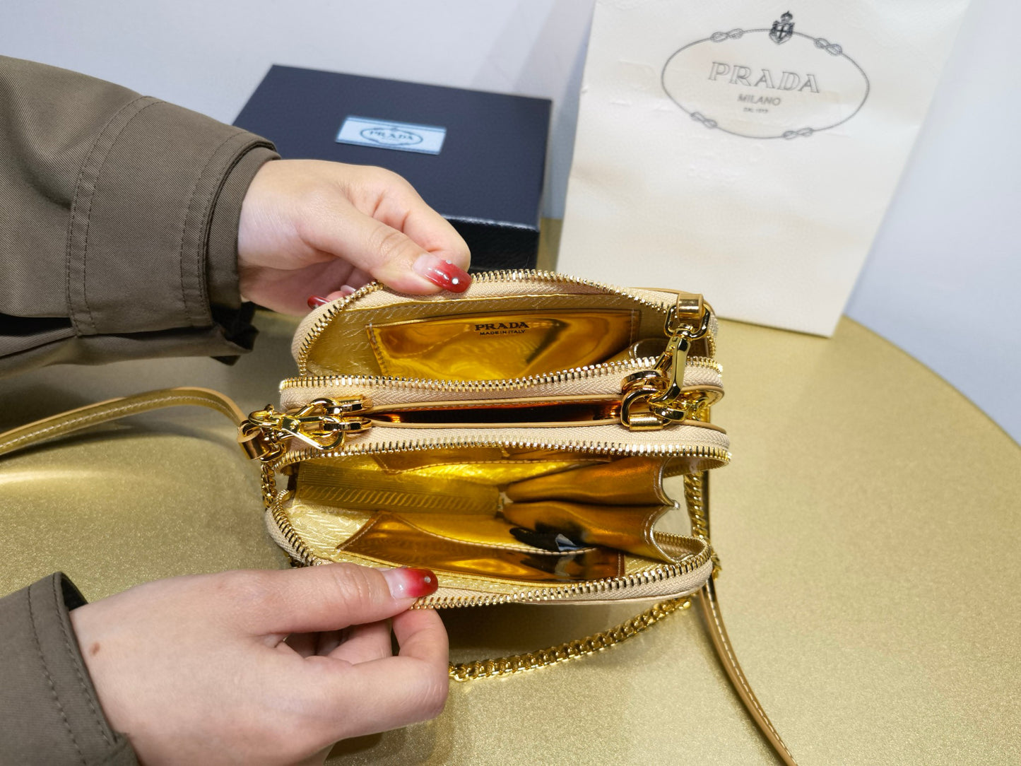 Prada Triangle Crystal Bag