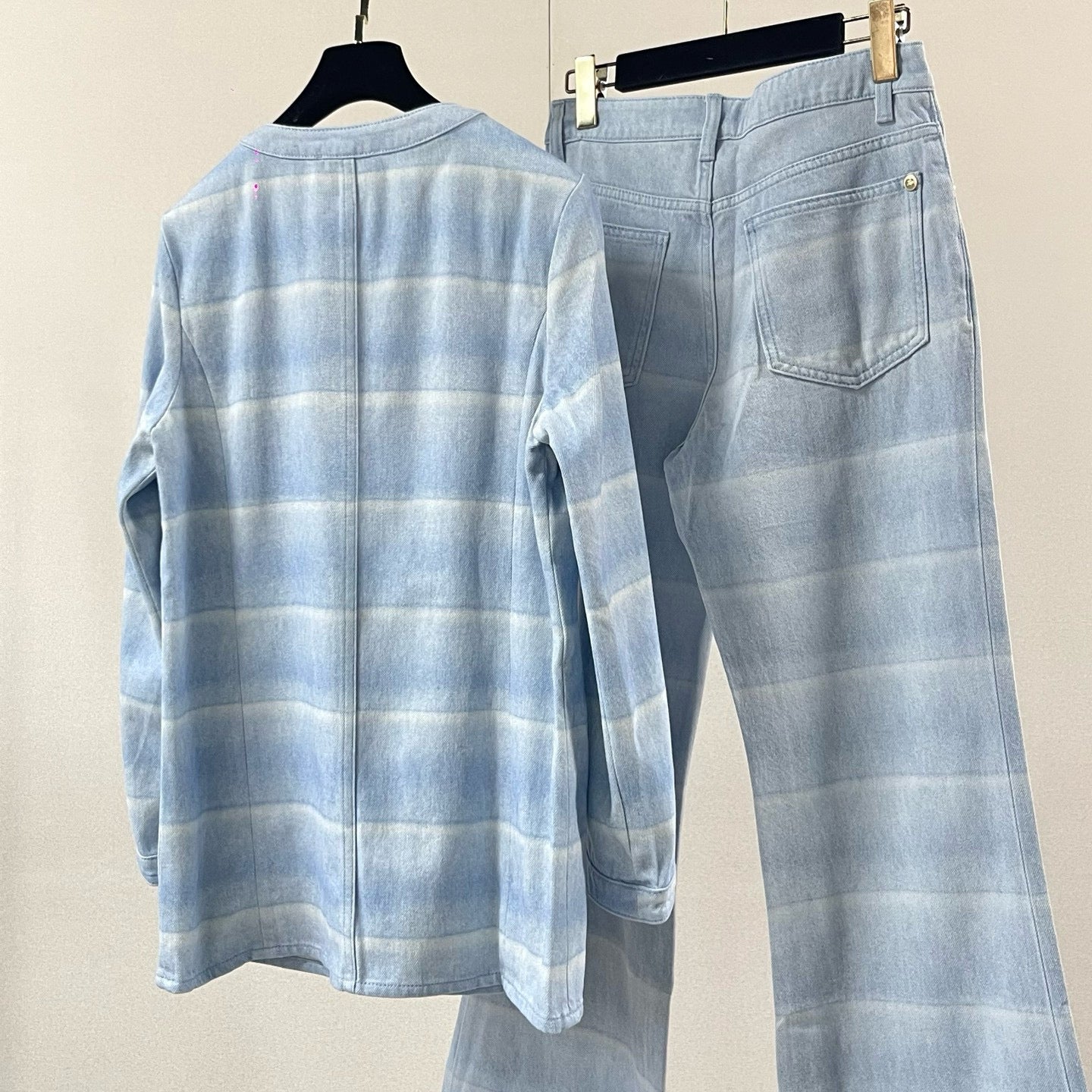Chanel Denim Jacket With Pants Set