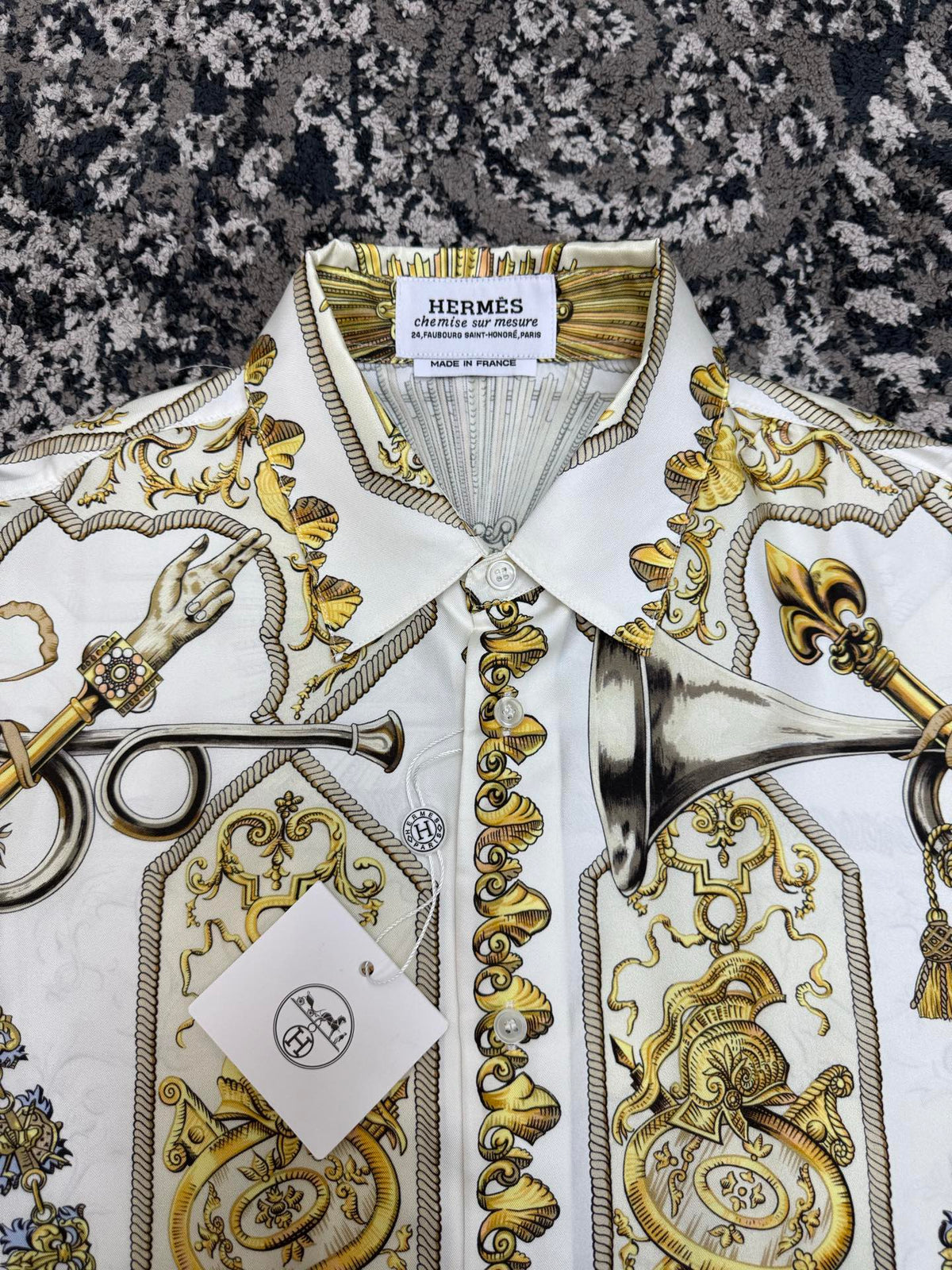 Hermes Long Sleeve Silk Shirt