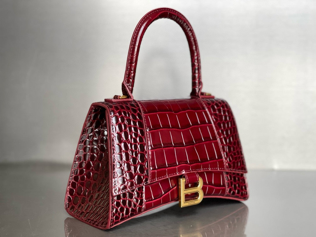 BLCG Hourglass Crocodile Top-handle Handbag
(23x10x24cm)
