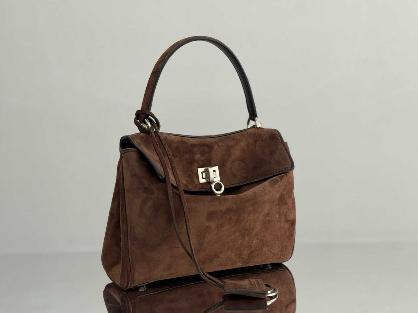 BLCG Rodeo Medium Suede Handbag 22x10x8cm