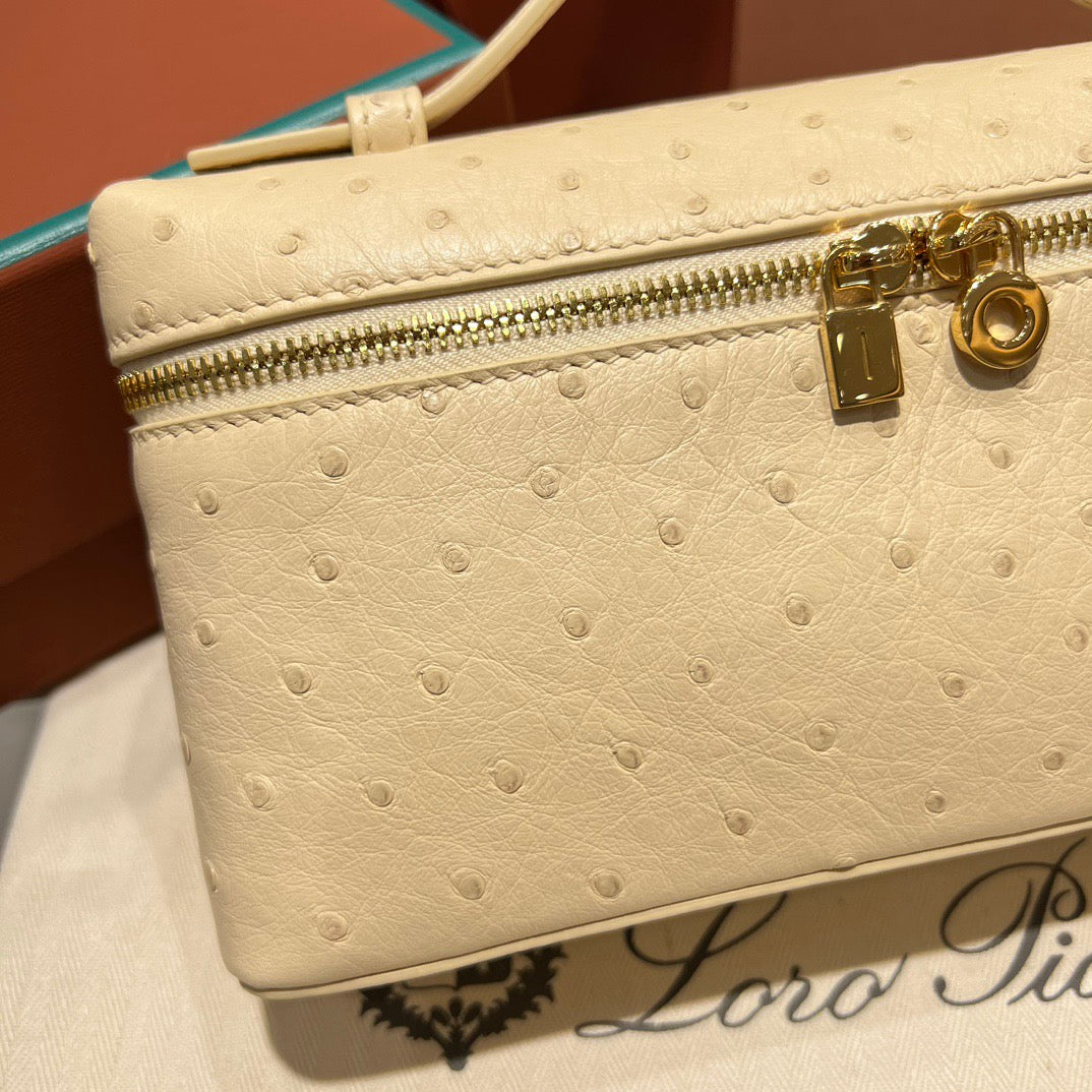 LP Extra Pocket L19 Ostrich Leather Bag