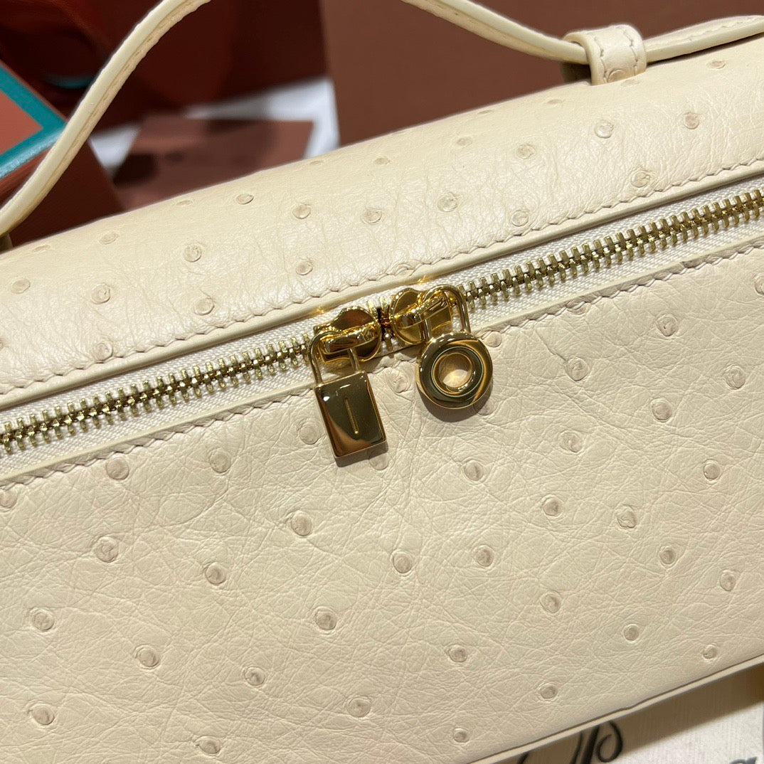 LP Extra Pocket L19 Ostrich Leather Bag