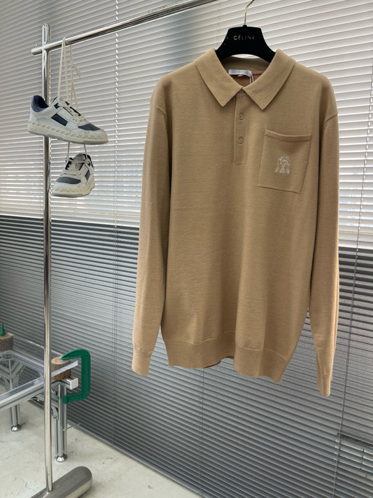 Brunello Cucinelli Long Sleeve Polo