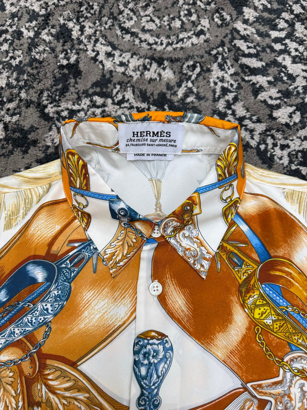 Hermes Long Sleeve Silk Shirt