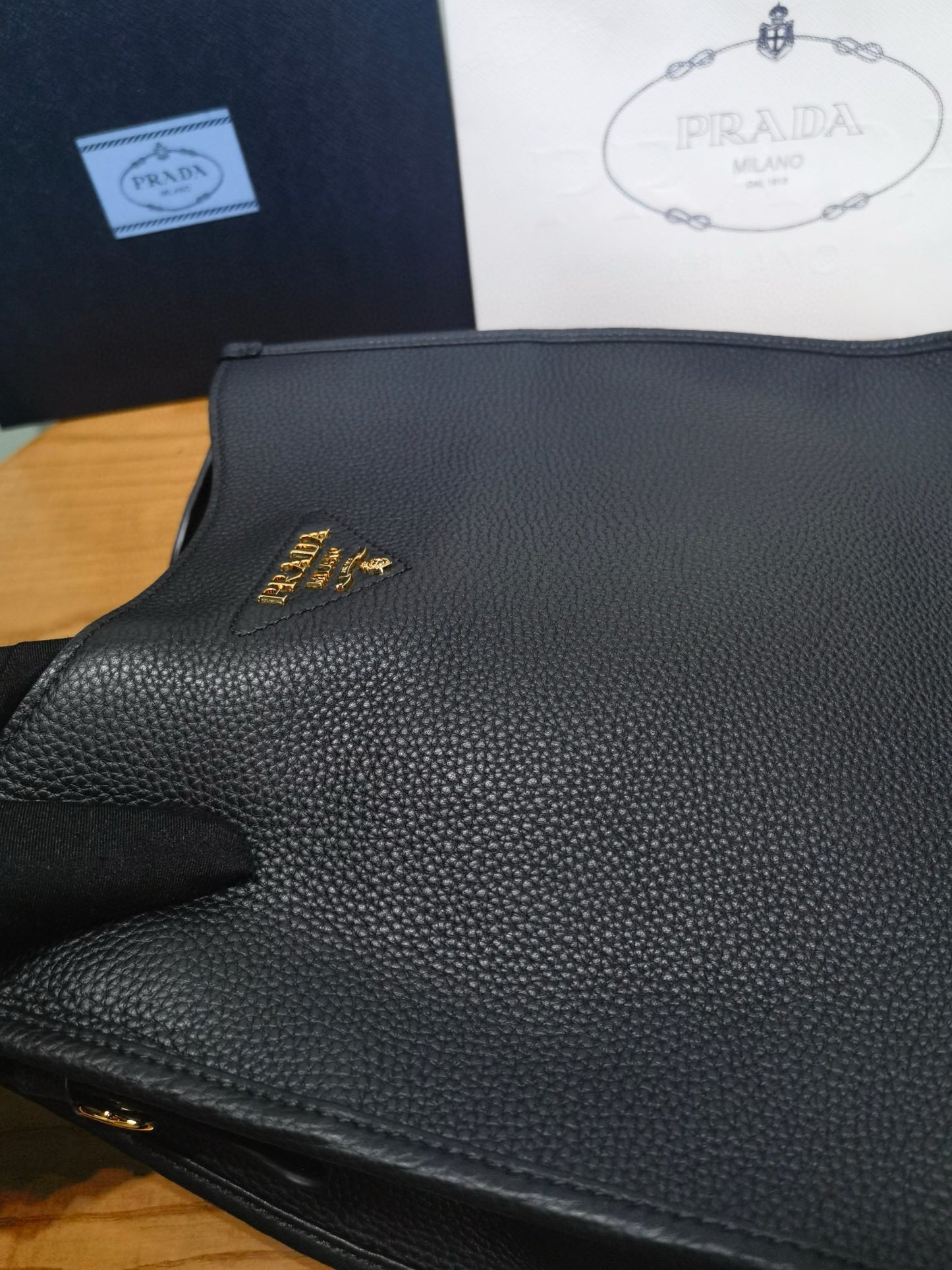 PD Mini Leather Shoulder Bag 30x28x12cm