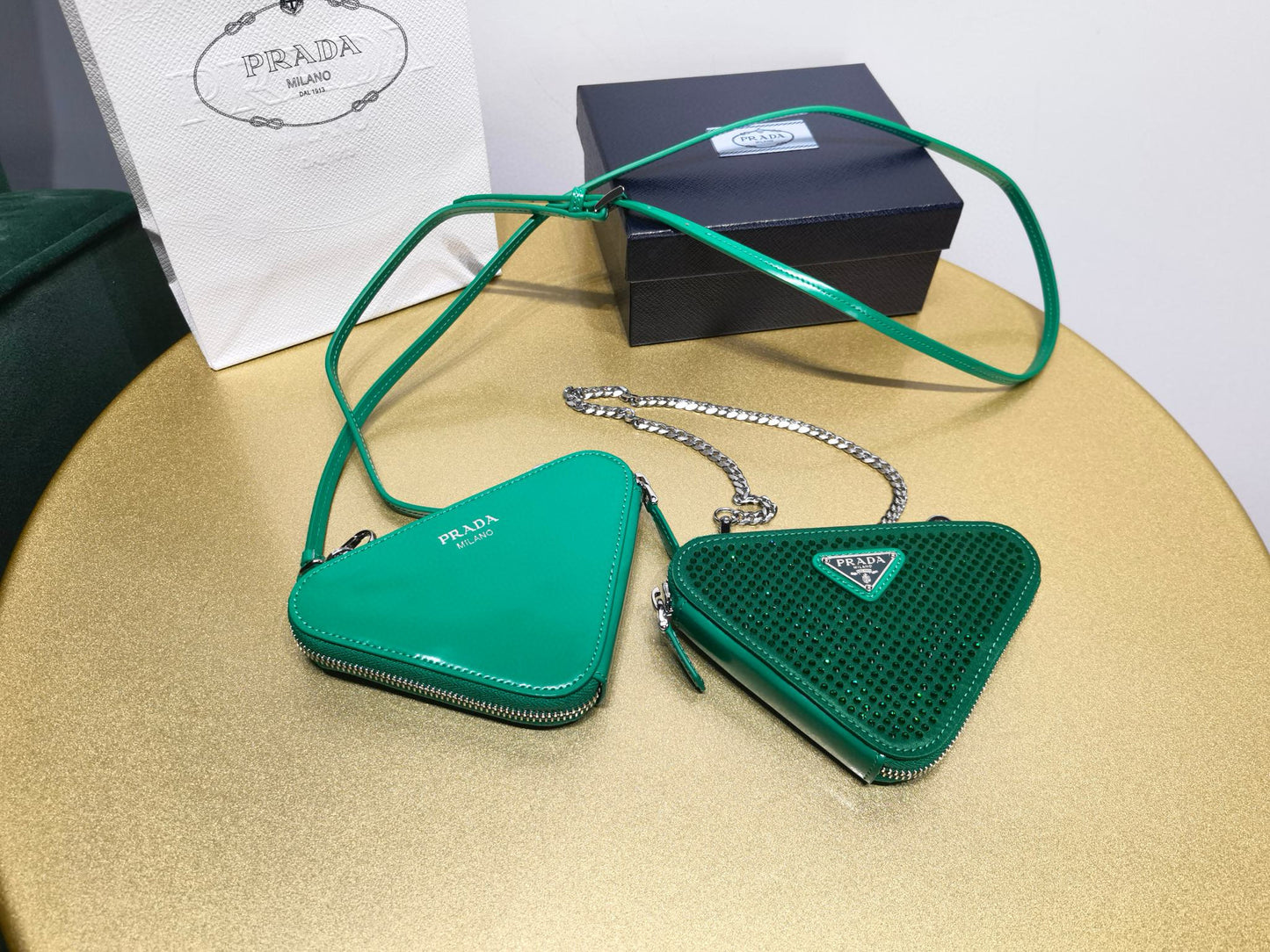 Prada Triangle Crystal Bag