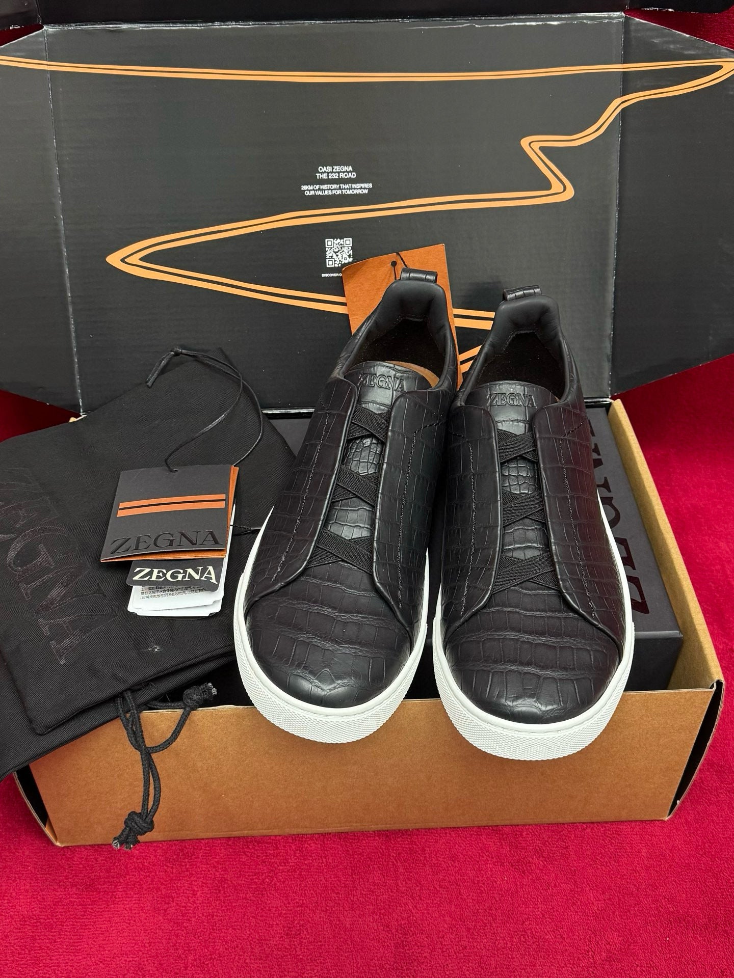 Zegna Full Alligator Sneakers