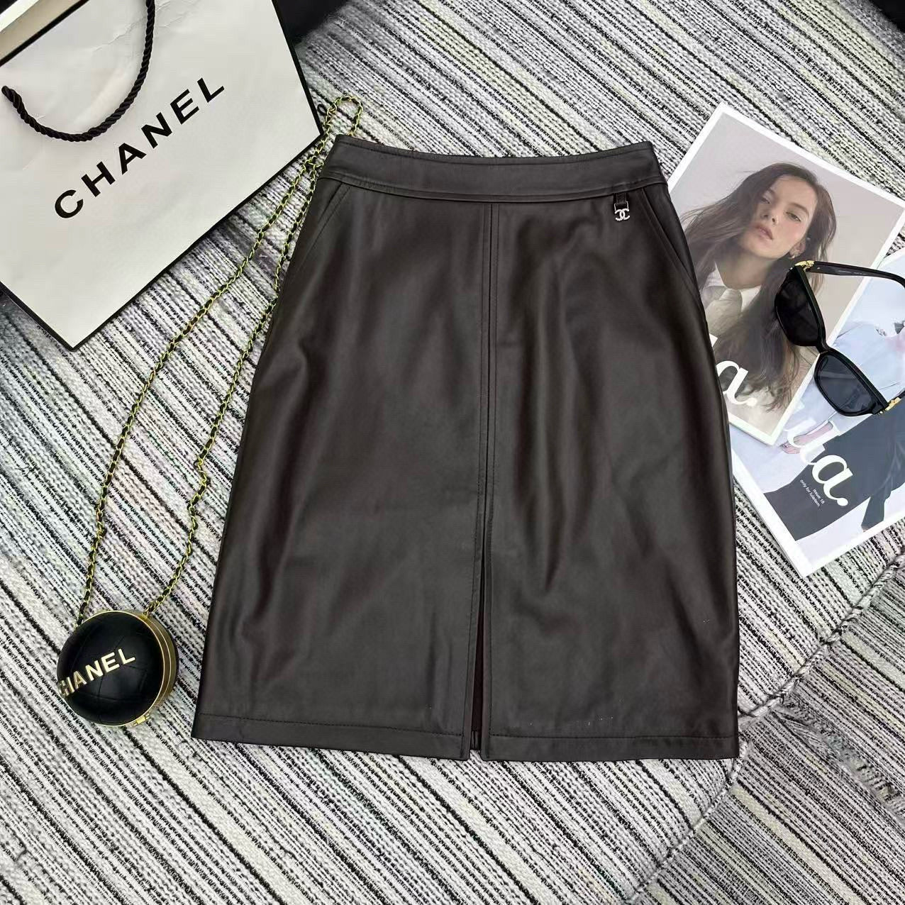 Chanel Leather Shorts