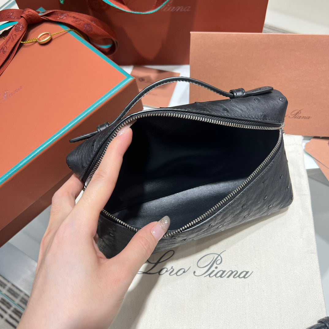 LP Extra Pocket L19 Ostrich Leather Bag