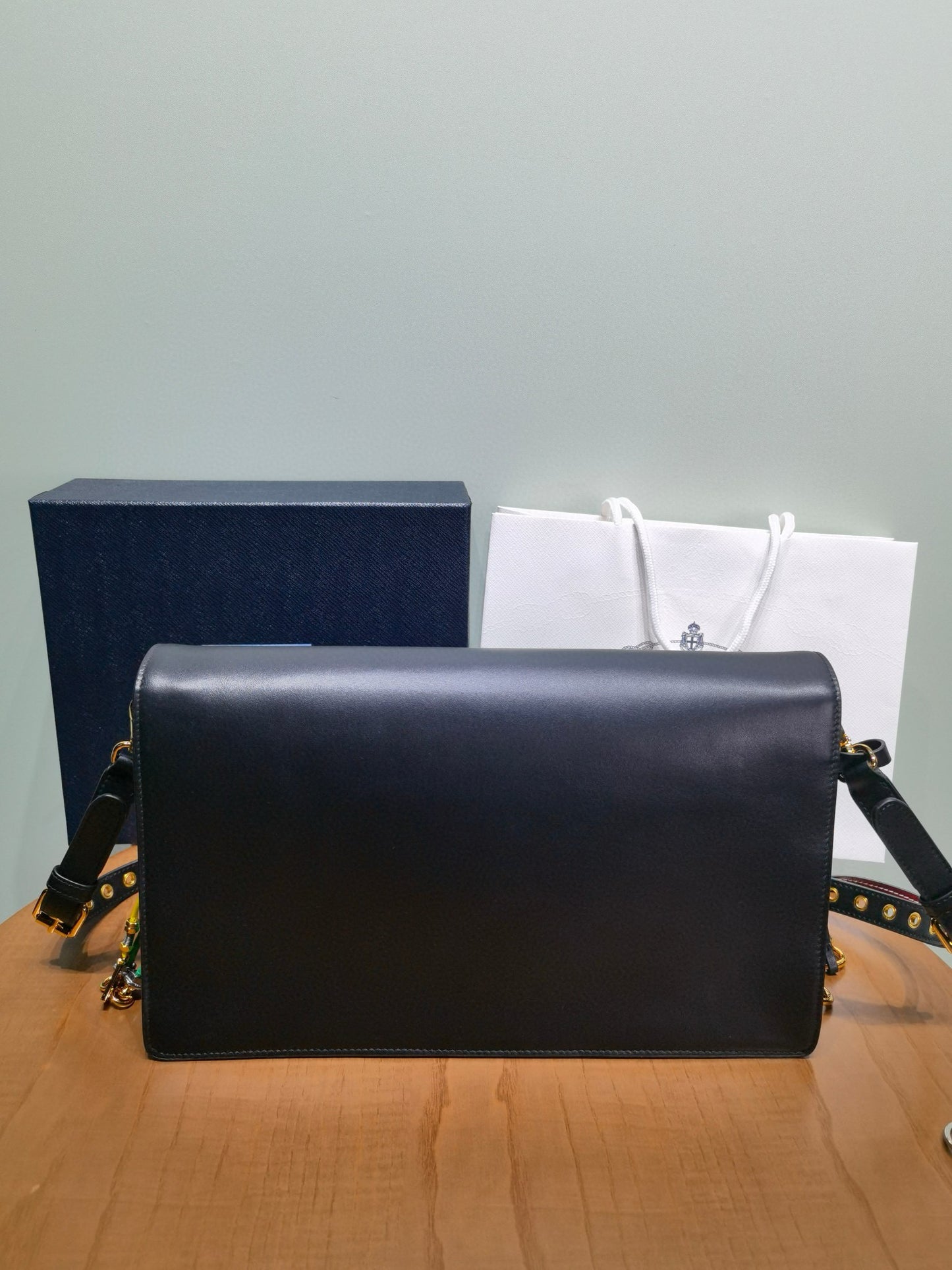 Prada Soft Sound Handbag 24x13.5x16cm