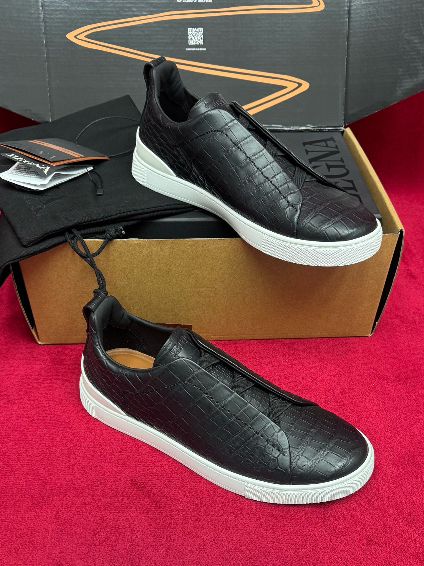 Zegna Full Alligator Sneakers