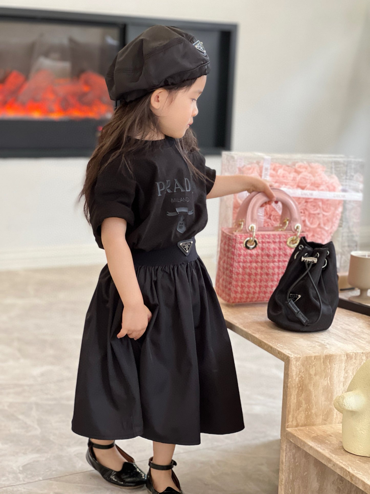 Prada T-Shirt/Skirt Set