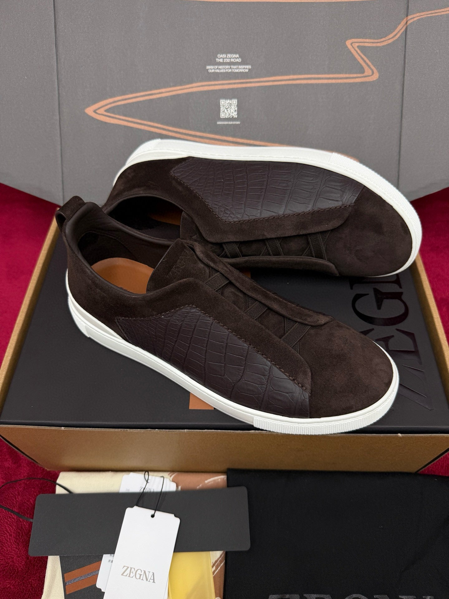 Zegna Alligator Sneakers