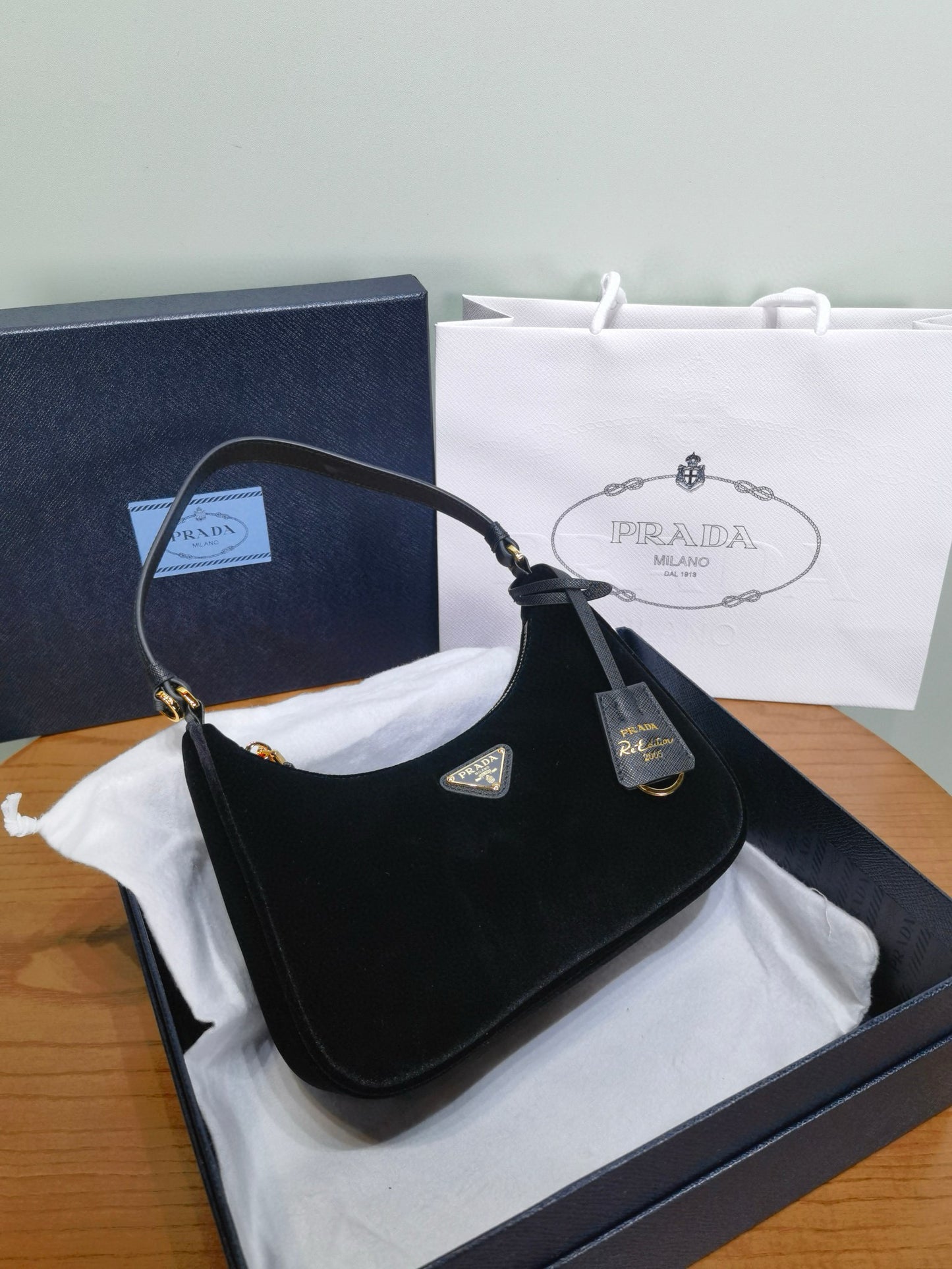 PD 2005 Velvet & Saffiano Mini Bag