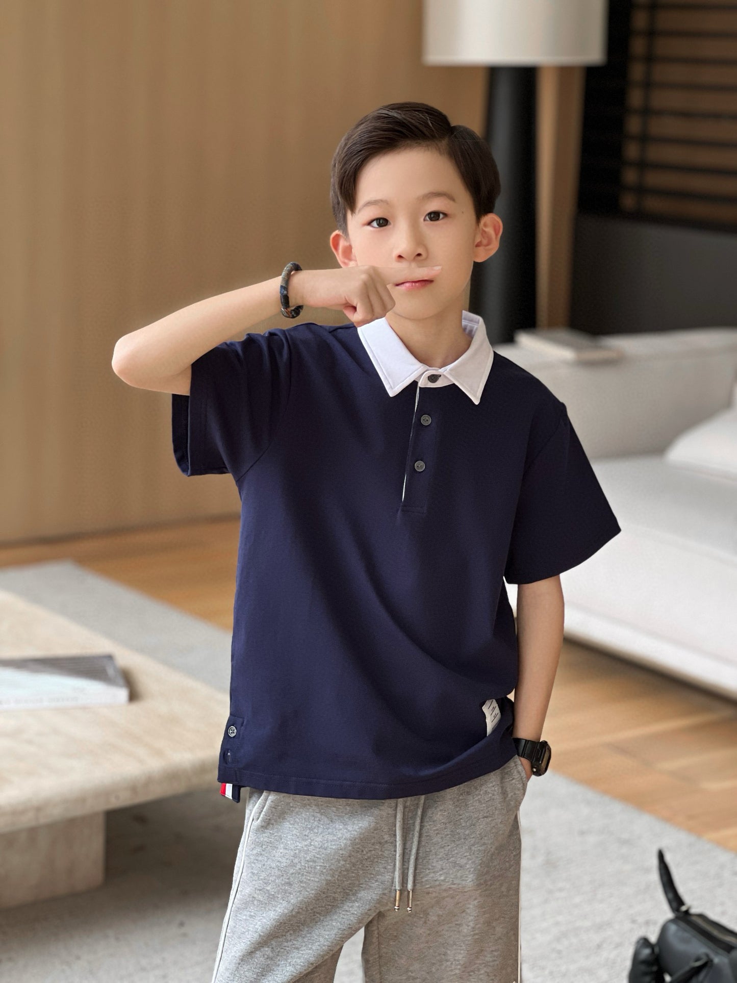 Thom Browne Polo/Pant Set