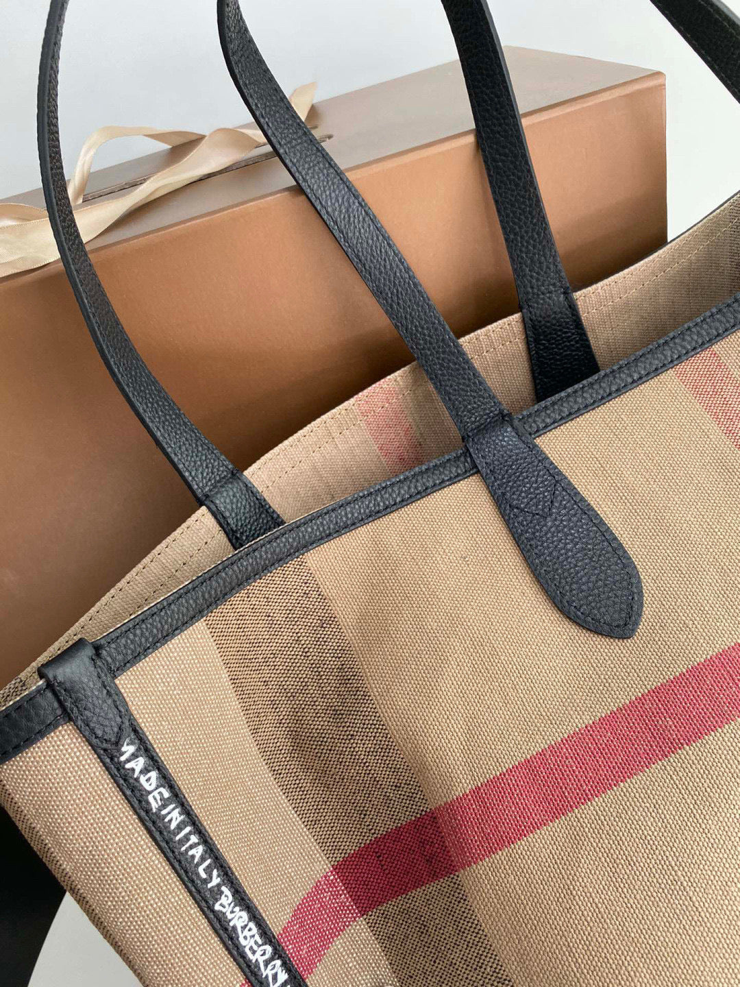 Burberry Mega Check Doodle Tote Bag