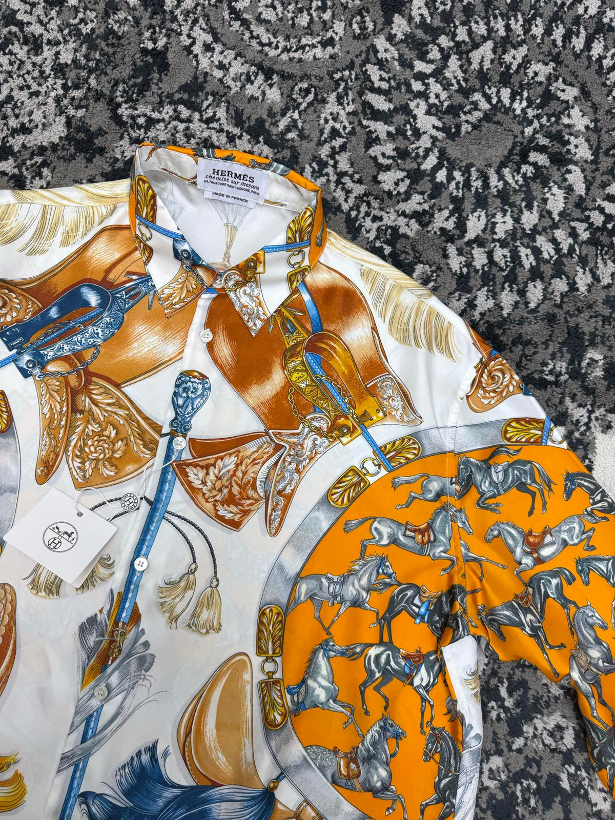 Hermes Long Sleeve Silk Shirt