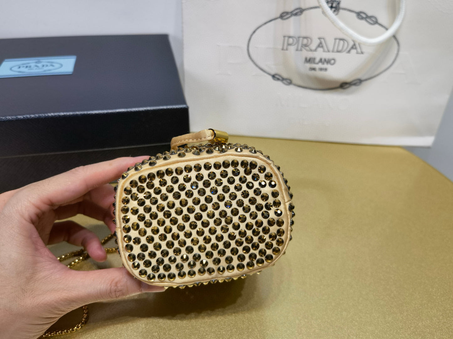 Prada Crystal Cross Body Bag Mini